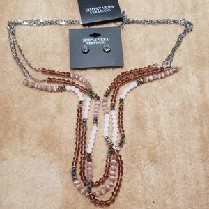 Simply vera wang necklace & earrings